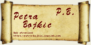 Petra Bojkić vizit kartica